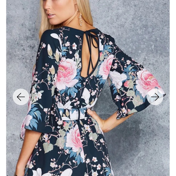 Blackmilk KOSON FLOWERS KIMONO PLAYSUIT - LIMITED - Picture 4 of 7